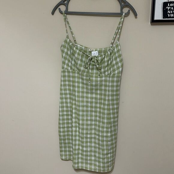 NWT Brandy Melville John Galt Jennifer Plaid Mini Dress - Picture 1 of 6